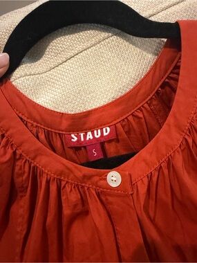 STAUD Vincent Rust Orange Dress